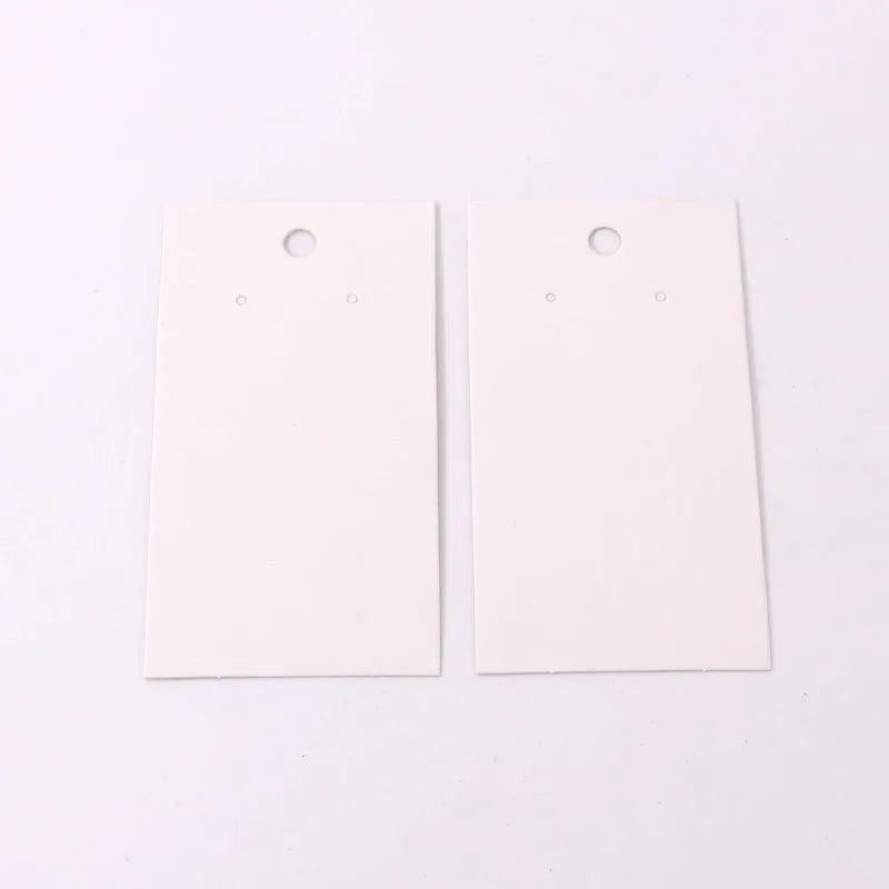 50pcs Earring Studs Display Cards 5x9cm Gift Packaging Thick Paper Ear Card