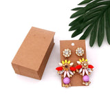 50pcs Earring Studs Display Cards 5x9cm Gift Packaging Thick Paper Ear Card