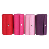 Hot Pink Travel Jewelry Storage Case Earring Hair Tie Box Holder