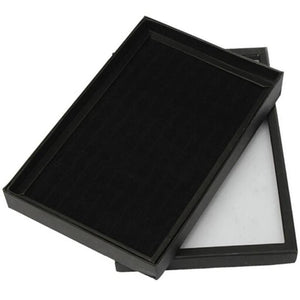 100 Slot Earring Display Storage Box Tray Case Organiser Holder with Lid