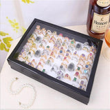 100 Slot Earring Display Storage Box Tray Case Organiser Holder with Lid