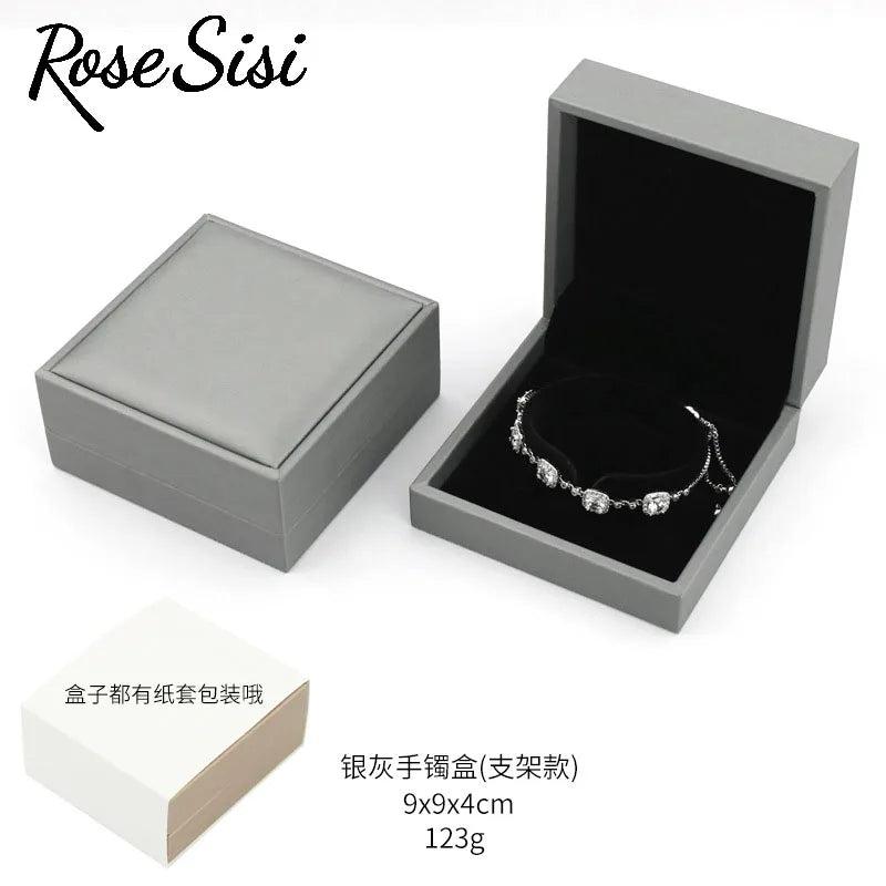 Rose Sisi Classic Packaging Brushed PU Jewelry Box for Women