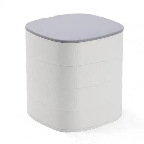 Rotating Accessories Storage Box with Mirror