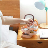 Rotating Accessories Storage Box with Mirror
