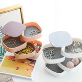 Rotating Accessories Storage Box with Mirror