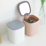 Rotating Accessories Storage Box with Mirror