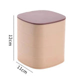 Rotating Accessories Storage Box with Mirror