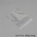 100pcs Jewelry Ziplock Plastic Bags for Candy Pack 0.05mm Thickness