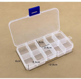 DIY Jewelry Accessories Box Tool Storage 10 Lattice Earrings Charms Transparent