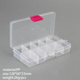 DIY Jewelry Accessories Box Tool Storage 10 Lattice Earrings Charms Transparent