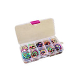 DIY Jewelry Accessories Box Tool Storage 10 Lattice Earrings Charms Transparent