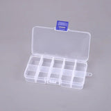 DIY Jewelry Accessories Box Tool Storage 10 Lattice Earrings Charms Transparent
