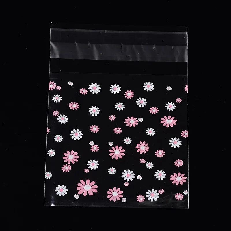 Floral Pattern Self-adhesive Gift Bag Jewelry Packing Bag