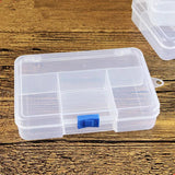 Plastic Jewelry Box Storage Case Craft Organizer 5 Grids