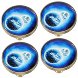 Glass Glow Dark Drawer Cabinet Pulls Knobs Brass Handle Furniture Decor