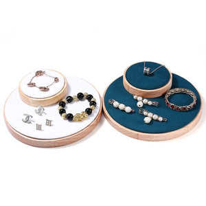 Wooden Jewelry Tray Necklace Ring Showcase Storage Display Ornaments