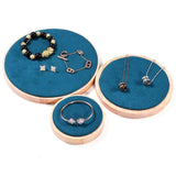 Wooden Jewelry Tray Necklace Ring Showcase Storage Display Ornaments