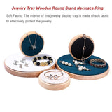Wooden Jewelry Tray Necklace Ring Showcase Storage Display Ornaments