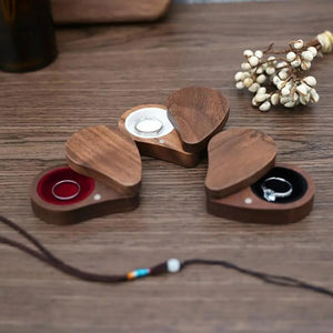 Wedding Wooden Heart Shape Jewelry Box