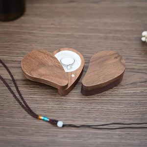 Wedding Wooden Heart Shape Jewelry Box