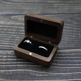 Wood Jewelry Organizer Box Rings - Wedding Engagement Earrings Storage