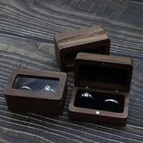 Wood Jewelry Organizer Box Rings - Wedding Engagement Earrings Storage