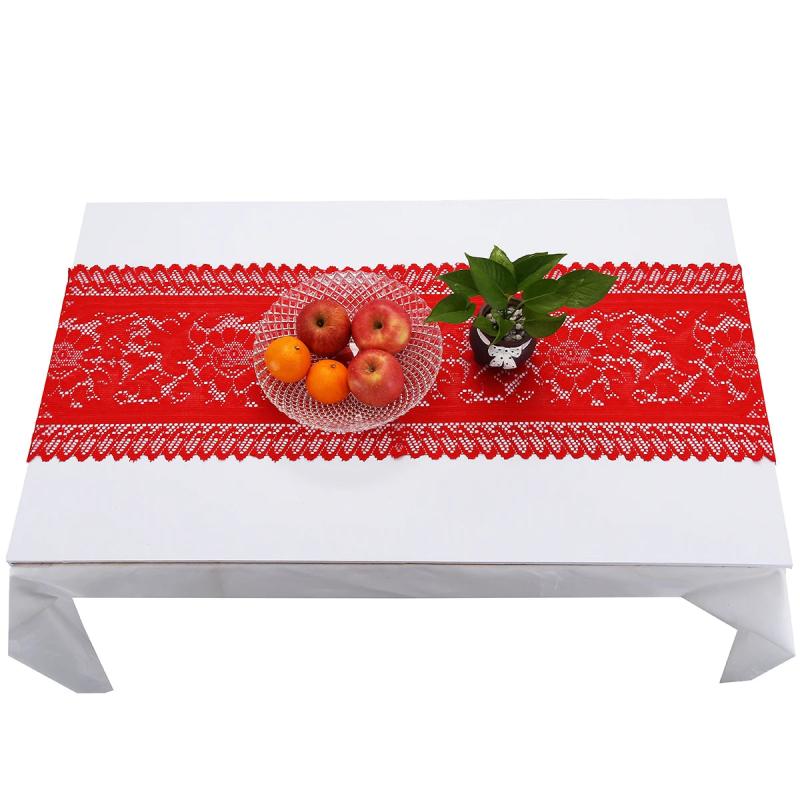 Lace Table Runner Xmas Gift Wedding Party Decor Nordic Home Decoration