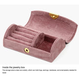 Women Jewelry Display Box Ring Ear Stud Storage Case Portable Travel Holder