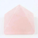 Fluorite Rose Quartz Pyramid Gem Stone Figurine Decor