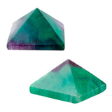 Fluorite Rose Quartz Pyramid Gem Stone Figurine Decor