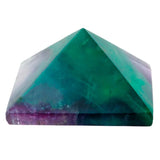 Fluorite Rose Quartz Pyramid Gem Stone Figurine Decor