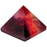 Fluorite Rose Quartz Pyramid Gem Stone Figurine Decor