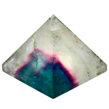 Fluorite Rose Quartz Pyramid Gem Stone Figurine Decor