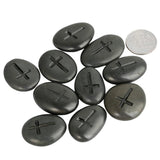 2pcs Healing Stone Engraved Cross Worry Pocket Stone