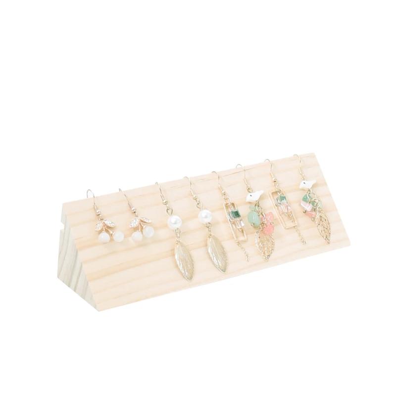 Wooden Hook Earrings Display Stand Organizer DIY Crafts