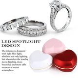 Heart LED Jewelry Box Necklace Pendent Bracelet Anklet Earrings Ring Organizer