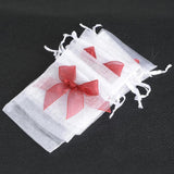 50Pcs Organza Bow Drawstring Pouch Jewelry Gift Bag 10x12cm