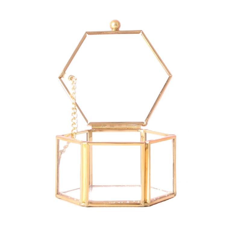 Compact Jewelry Organizer Ring Box Transparent Desk Decorations