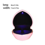 Heart LED Light Jewelry Box Necklace Pendent Holder
