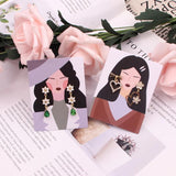 100 Pcs Mixed Ear Studs Earrings Card Women Gift Board Caps for Home Shop