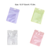 100Pcs Clear Zipper Bags Macaron Sealing Reusable Pouches