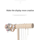 Wood Jewelry Display Stand Necklace Bracelet Storage Holder