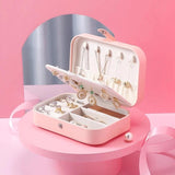 High Jewelry Box Organizer Storage Leather Holder Earrings Ring Necklace Case