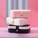 High Jewelry Box Organizer Storage Leather Holder Earrings Ring Necklace Case