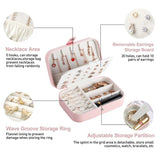 High Jewelry Box Organizer Storage Leather Holder Earrings Ring Necklace Case