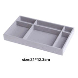 Portable Velvet Jewelry Ring Display Organizer Box Holder