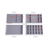 Portable Velvet Jewelry Ring Display Organizer Box Holder