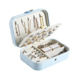 Portable Travel Jewelry Storage Box Organizer for Earrings Ring Necklace