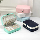 Portable Travel Jewelry Storage Box Organizer for Earrings Ring Necklace
