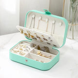 Portable Travel Jewelry Storage Box Organizer for Earrings Ring Necklace